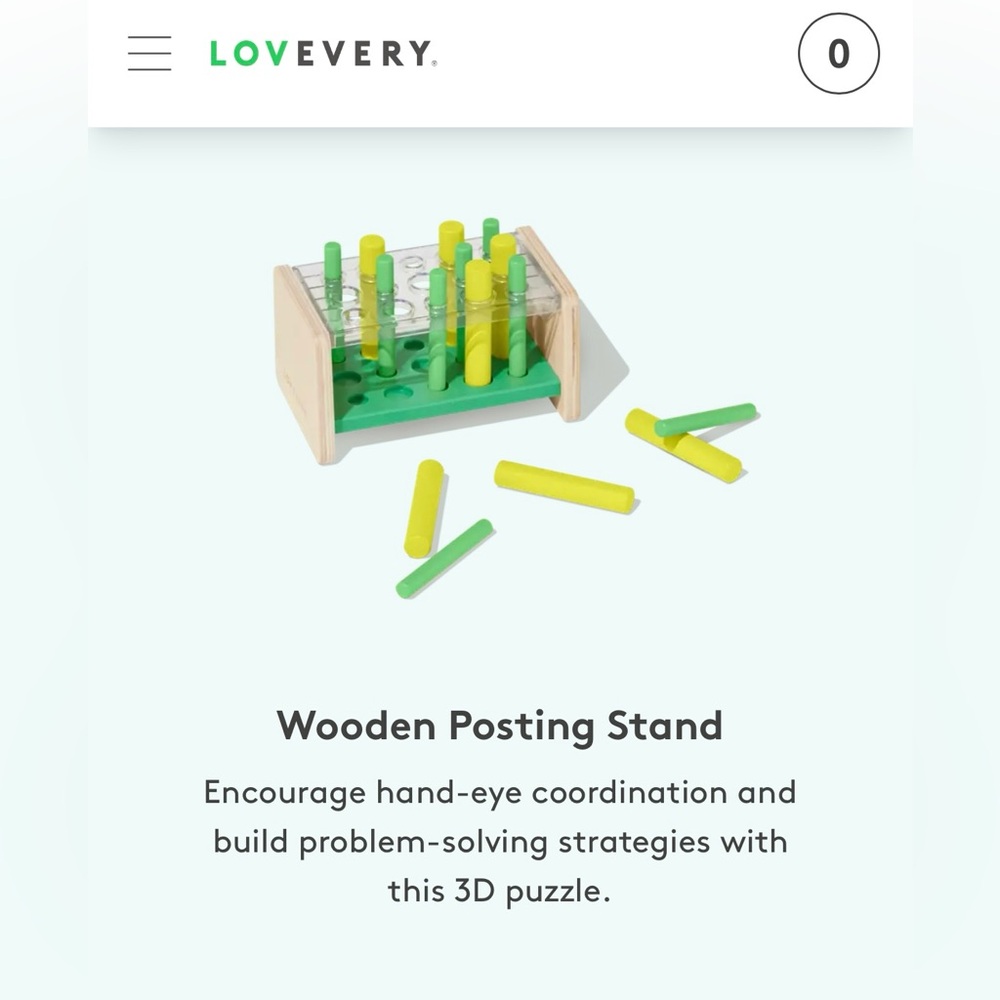 Lovevery Wooden Posting Stand- missing two larger pegs